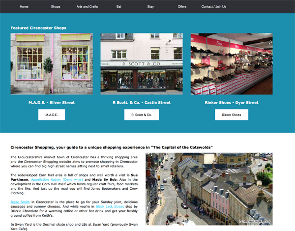 Cirencester Shopping website